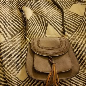 Crossbody boho gray purse